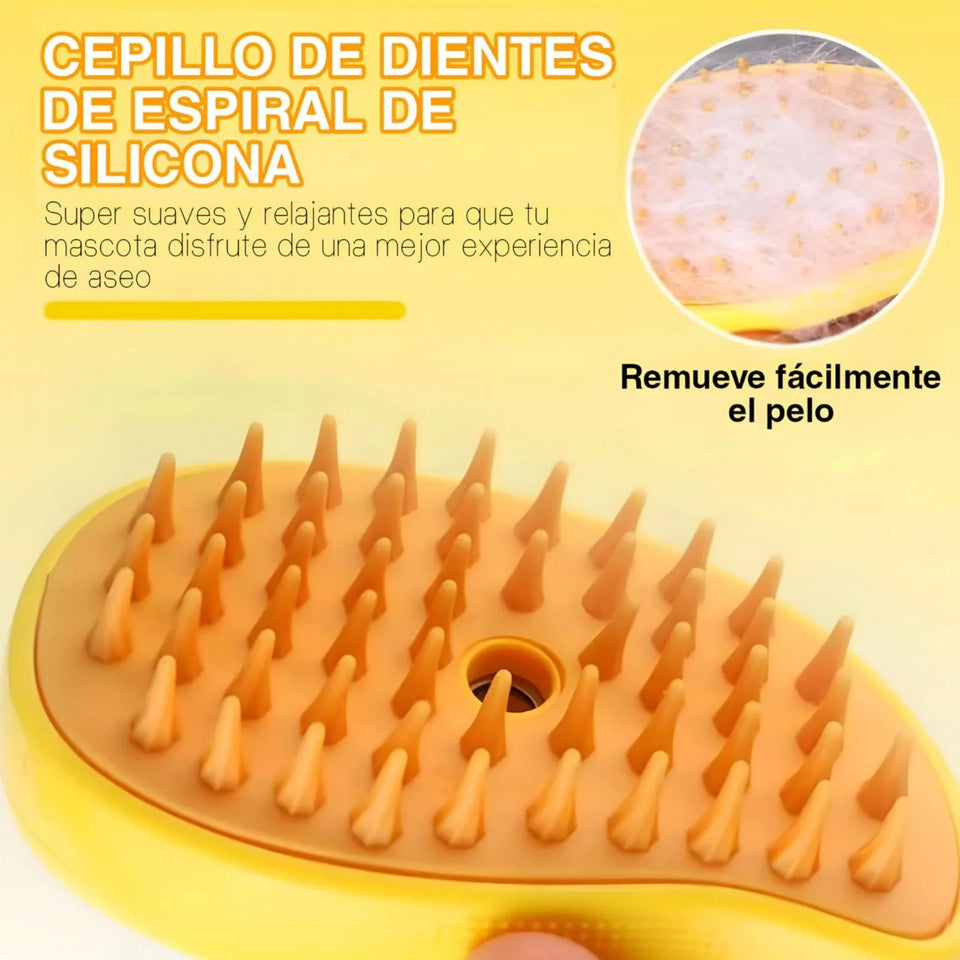 CEPILLO DE MASCOTAS A VAPOR 3 EN 1